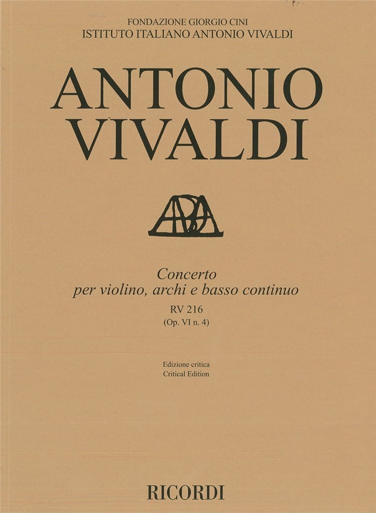 Concerto per violino, archi e bc, RV 216 Op.VI/4